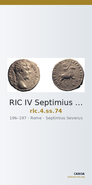 RIC IV Septimius Severus 74 — CANOA