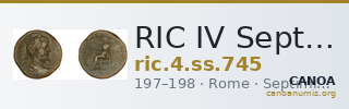 RIC IV Septimius Severus 745 — CANOA