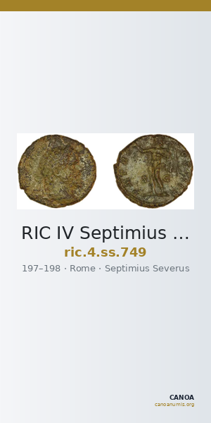 RIC IV Septimius Severus 749 — CANOA