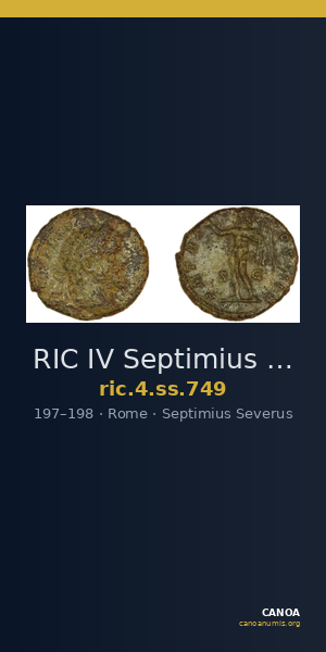 RIC IV Septimius Severus 749 — CANOA