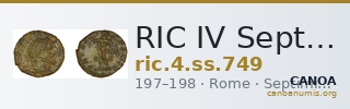 RIC IV Septimius Severus 749 — CANOA