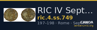 RIC IV Septimius Severus 749 — CANOA