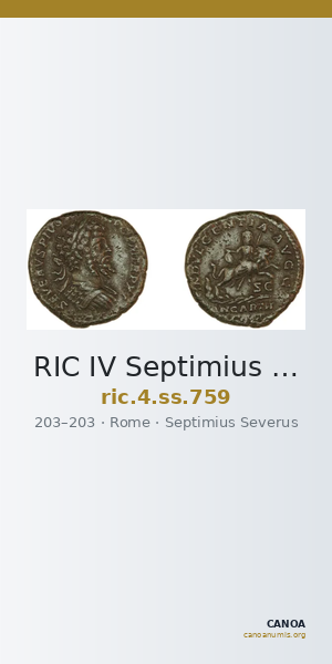 RIC IV Septimius Severus 759 — CANOA