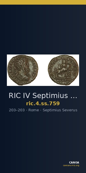 RIC IV Septimius Severus 759 — CANOA