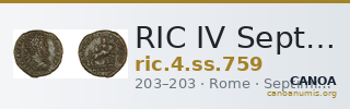 RIC IV Septimius Severus 759 — CANOA