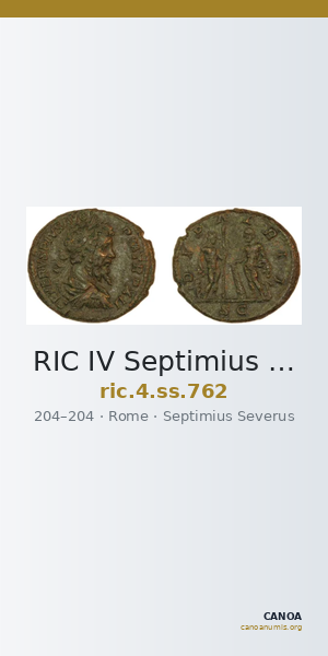 RIC IV Septimius Severus 762 — CANOA