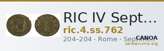 RIC IV Septimius Severus 762 — CANOA