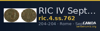 RIC IV Septimius Severus 762 — CANOA