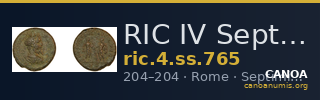 RIC IV Septimius Severus 765 — CANOA