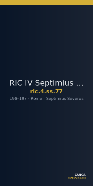 RIC IV Septimius Severus 77 — CANOA