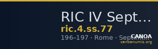 RIC IV Septimius Severus 77 — CANOA