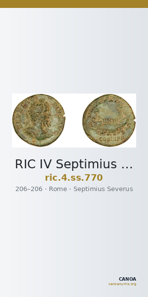 RIC IV Septimius Severus 770 — CANOA