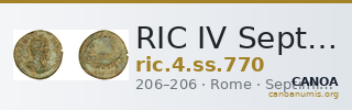 RIC IV Septimius Severus 770 — CANOA