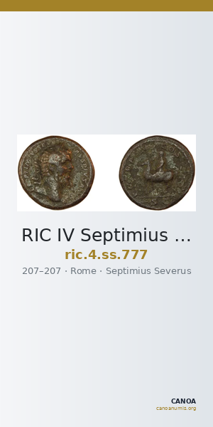 RIC IV Septimius Severus 777 — CANOA