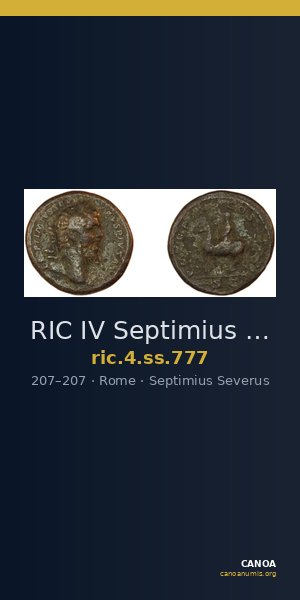 RIC IV Septimius Severus 777 — CANOA