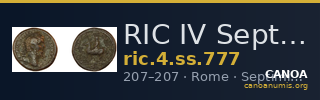 RIC IV Septimius Severus 777 — CANOA