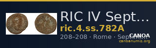 RIC IV Septimius Severus 782A — CANOA
