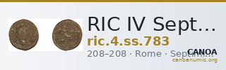 RIC IV Septimius Severus 783 — CANOA