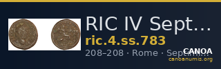 RIC IV Septimius Severus 783 — CANOA