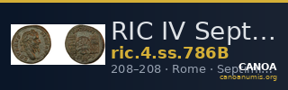RIC IV Septimius Severus 786B — CANOA