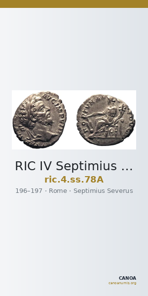 RIC IV Septimius Severus 78A — CANOA