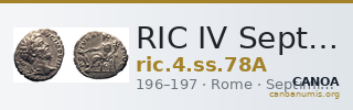 RIC IV Septimius Severus 78A — CANOA