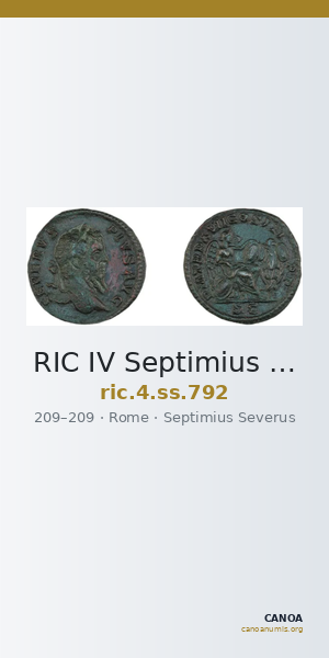 RIC IV Septimius Severus 792 — CANOA