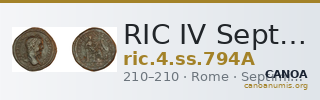 RIC IV Septimius Severus 794A — CANOA