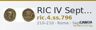 RIC IV Septimius Severus 796 — CANOA