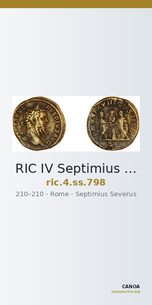 RIC IV Septimius Severus 798 — CANOA