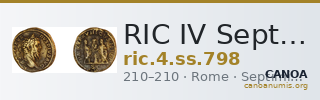RIC IV Septimius Severus 798 — CANOA