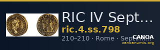 RIC IV Septimius Severus 798 — CANOA