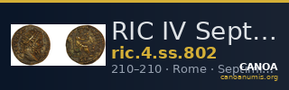 RIC IV Septimius Severus 802 — CANOA