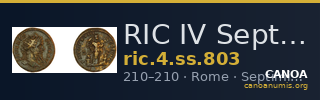 RIC IV Septimius Severus 803 — CANOA