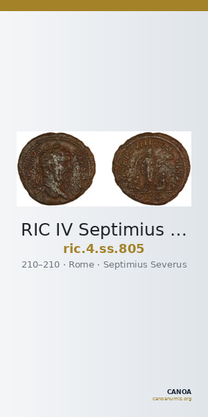 RIC IV Septimius Severus 805 — CANOA