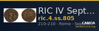 RIC IV Septimius Severus 805 — CANOA