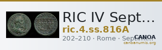 RIC IV Septimius Severus 816A — CANOA