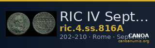 RIC IV Septimius Severus 816A — CANOA
