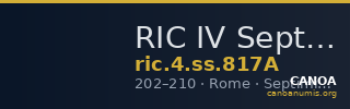 RIC IV Septimius Severus 817A — CANOA