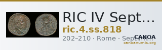 RIC IV Septimius Severus 818 — CANOA