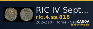 RIC IV Septimius Severus 818 — CANOA