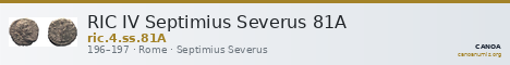 RIC IV Septimius Severus 81A — CANOA