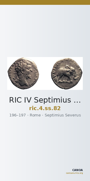 RIC IV Septimius Severus 82 — CANOA