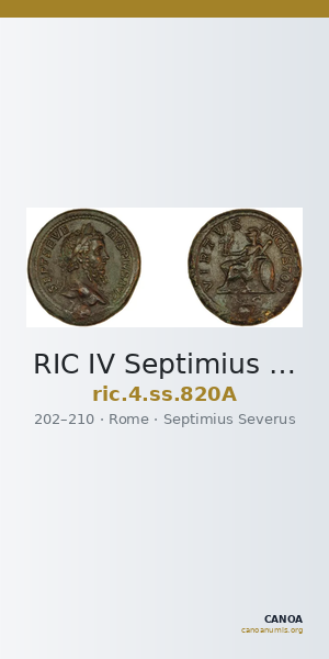 RIC IV Septimius Severus 820A — CANOA