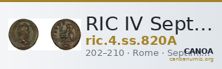 RIC IV Septimius Severus 820A — CANOA