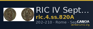 RIC IV Septimius Severus 820A — CANOA
