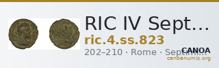 RIC IV Septimius Severus 823 — CANOA