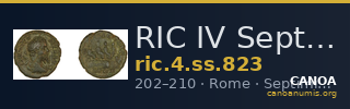 RIC IV Septimius Severus 823 — CANOA