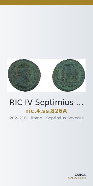 RIC IV Septimius Severus 826A — CANOA