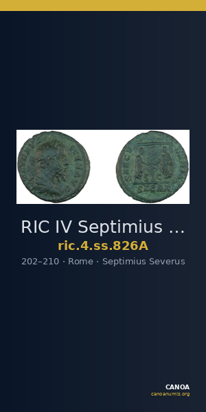 RIC IV Septimius Severus 826A — CANOA
